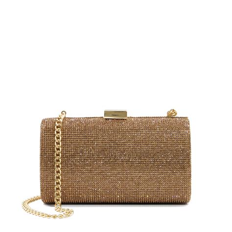 dune london gold clutch purse